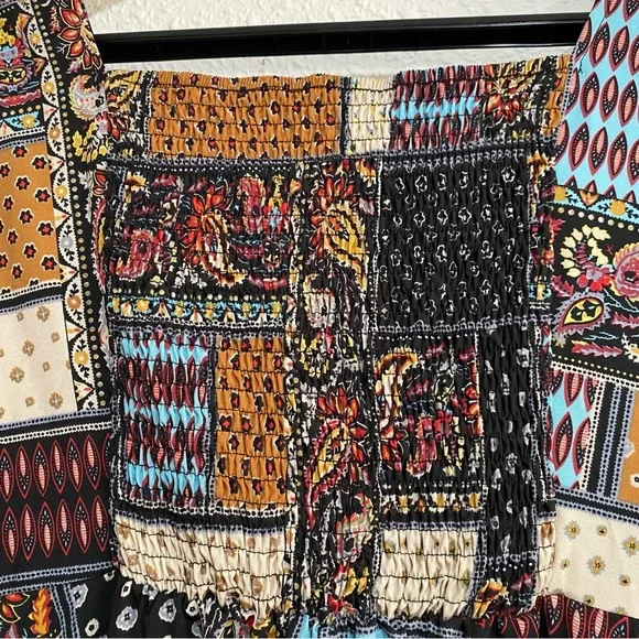 Women’s SHEIN curve breezaya XL Patchwork Print Dress grunge square neck - Picture 4 of 7